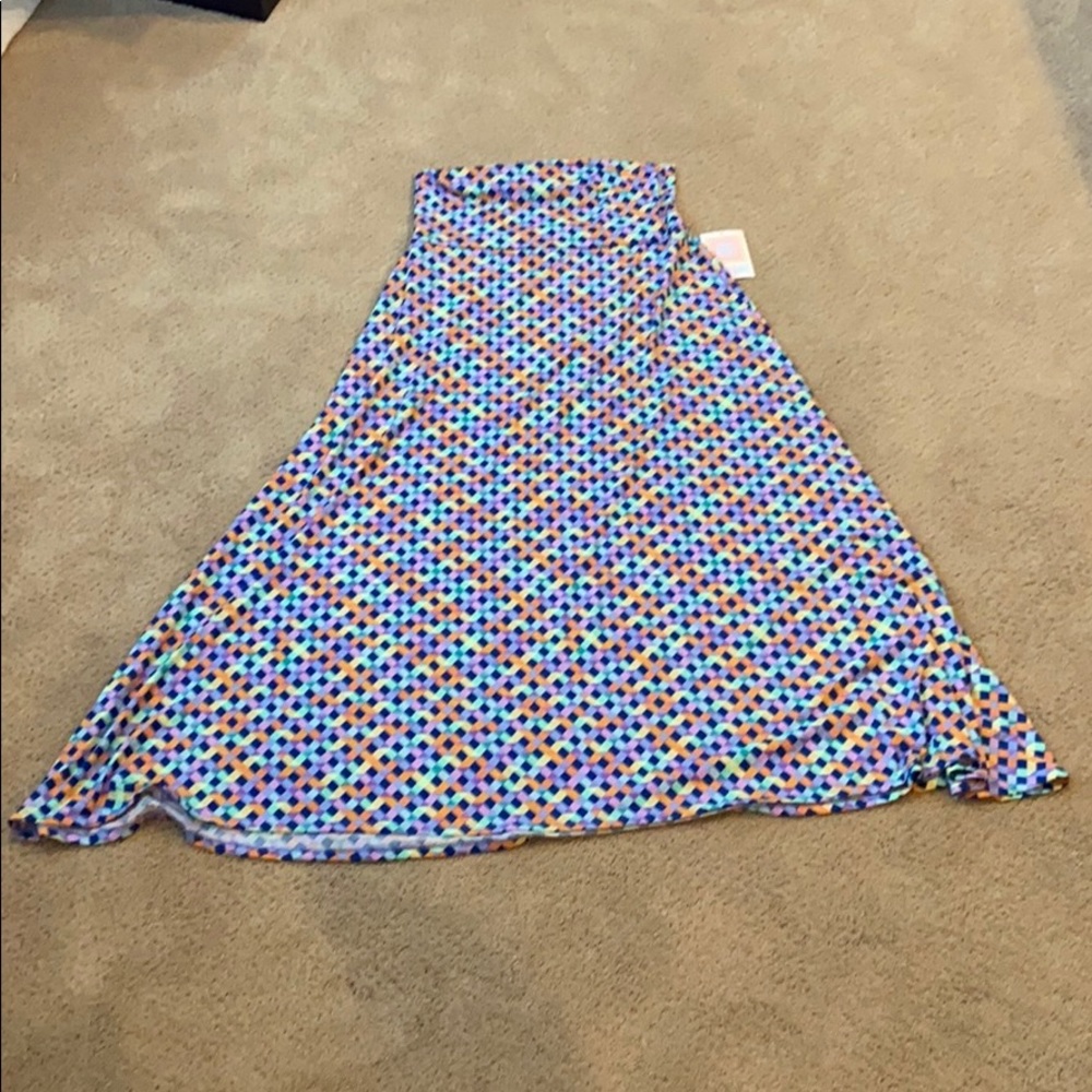 Lularoe maxi skirt multicolor medium new with tag